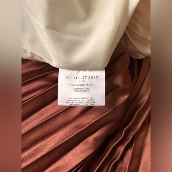 Petite Studio Calla Pleated Skirt in Rust, size XXS - Picture 16 of 16